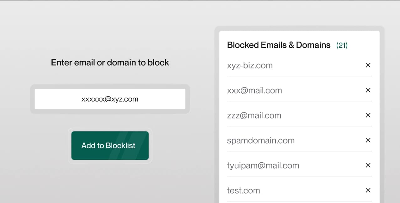 Email Domain Blacklist