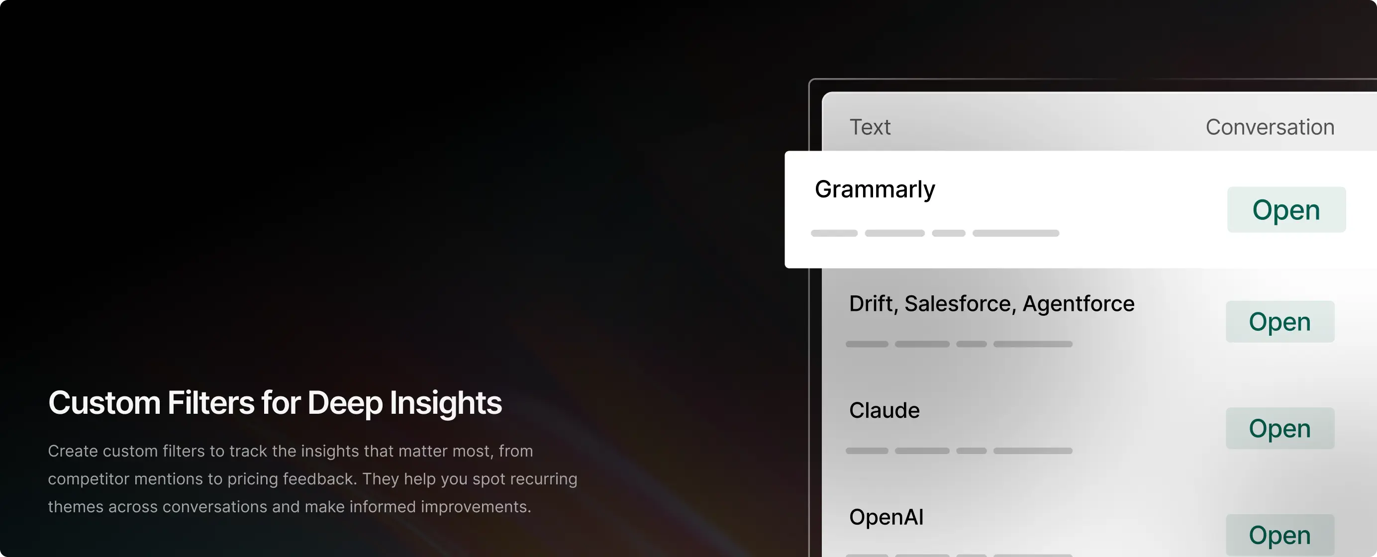 Custom Filters for Deep Insights