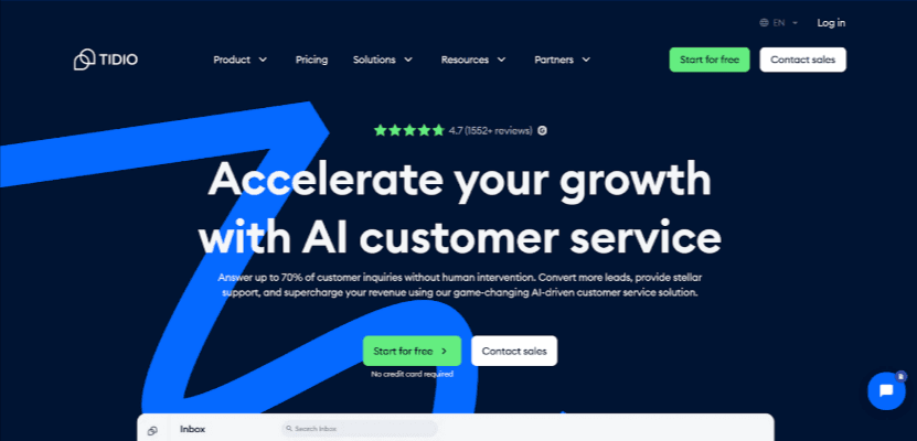 Tidio’s AI chatbot for WordPress
