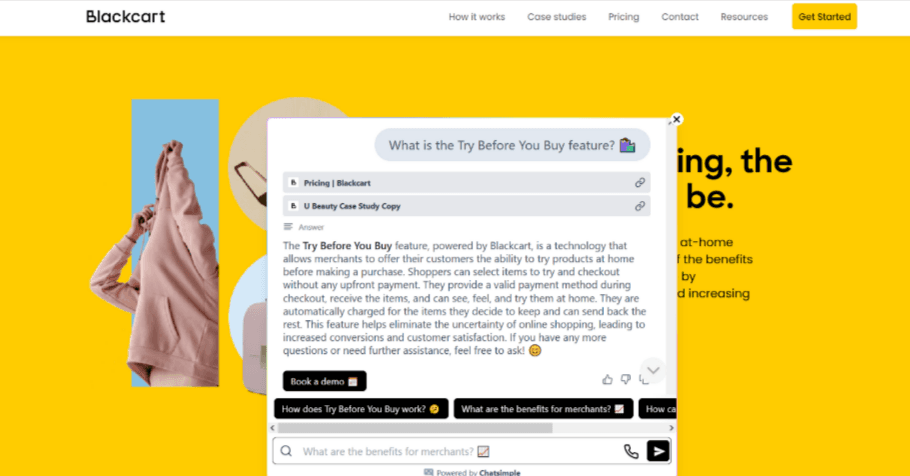 Example of an AI agent for sales that delivers fast, accurate and personalized responses