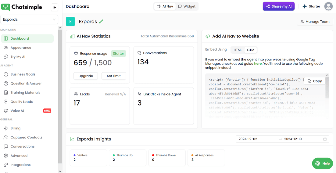Tracking and improving the performance helps you build an AI agent that smoothly automates your business processes