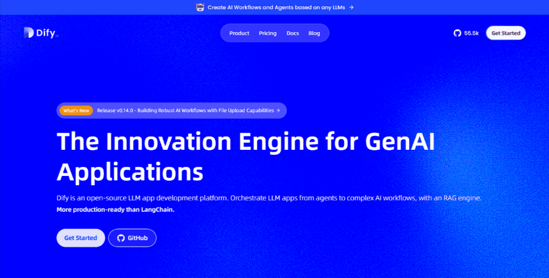 Dify is an open-source LLM application development platform