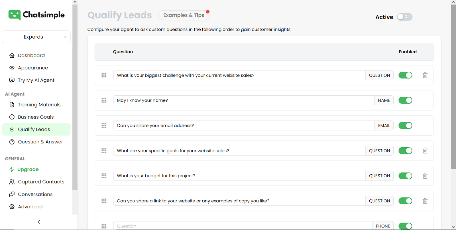 This image shows how chatbots qualify leads with the help of strategic lead capture questions.
