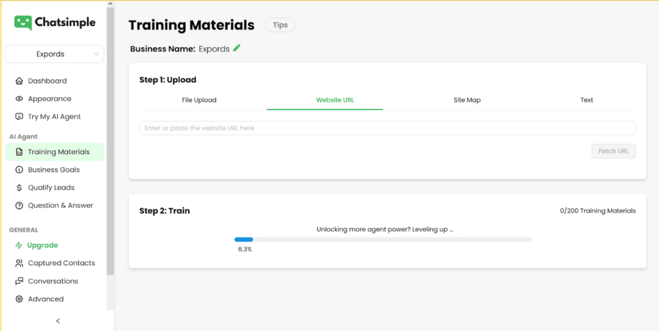 You can train and launch your B2B chatbot in 5 minutes.
