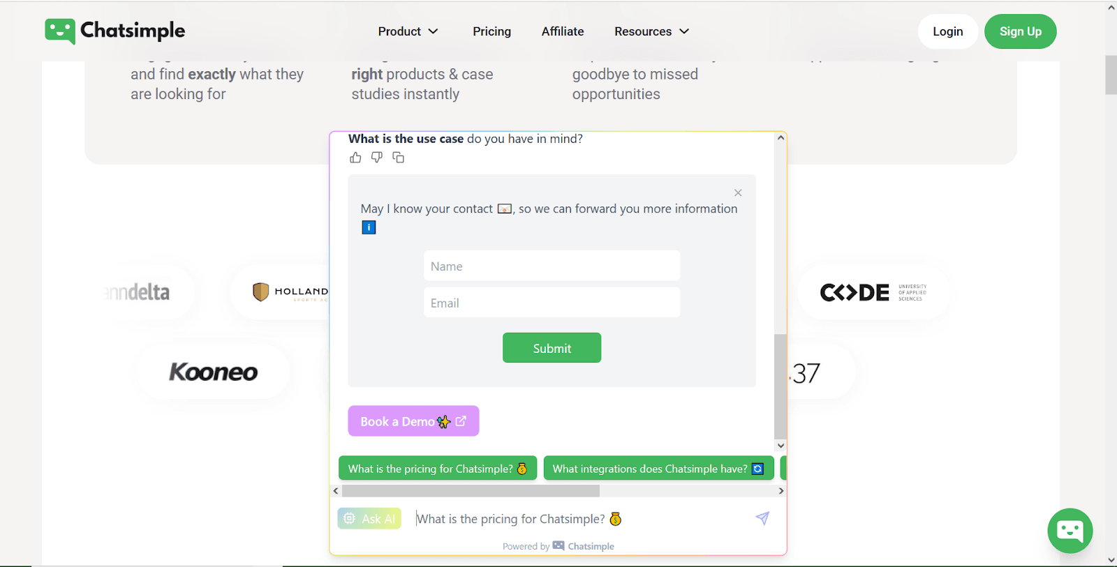 AI copilot for website visitors can capture inbound leads.