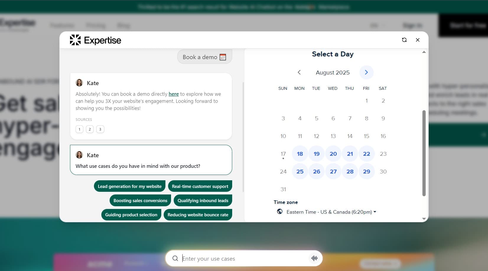 Expertise's AI agent for WordPress